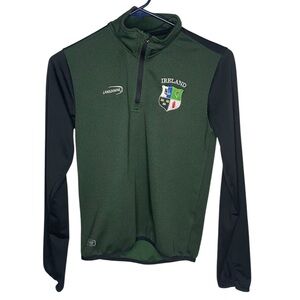 Lansdowne Ireland Four Provinces Green & Black Performance Quarter Zip-9-10yrs